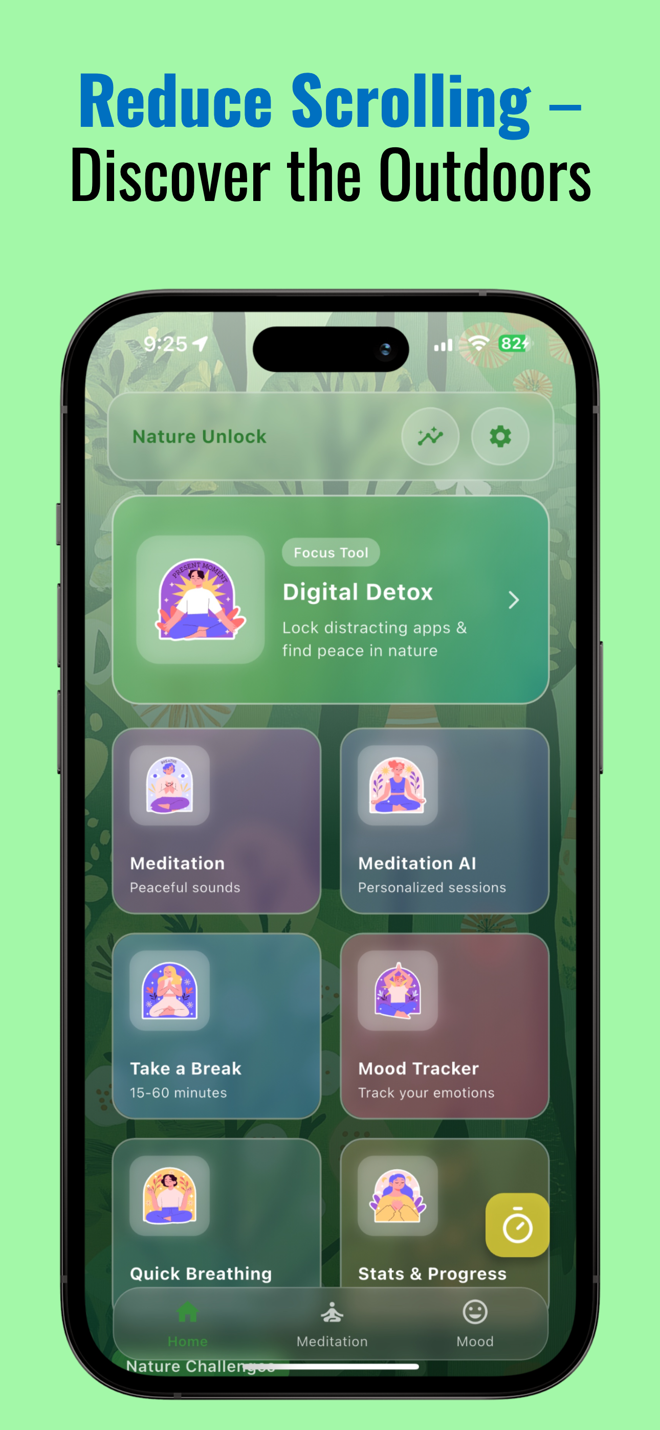 Nature Unlock app interface 1